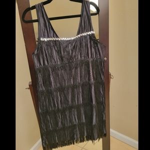 Flapper girl style black dress